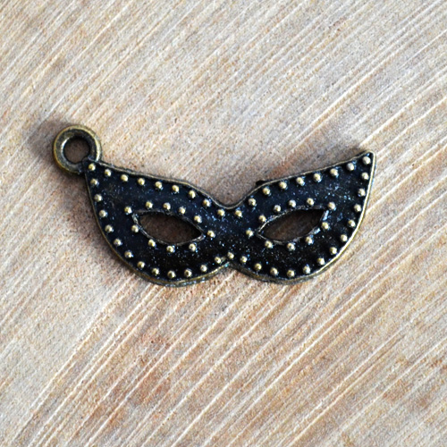 Подвеска металлическая "Маска", цвет бронзовый