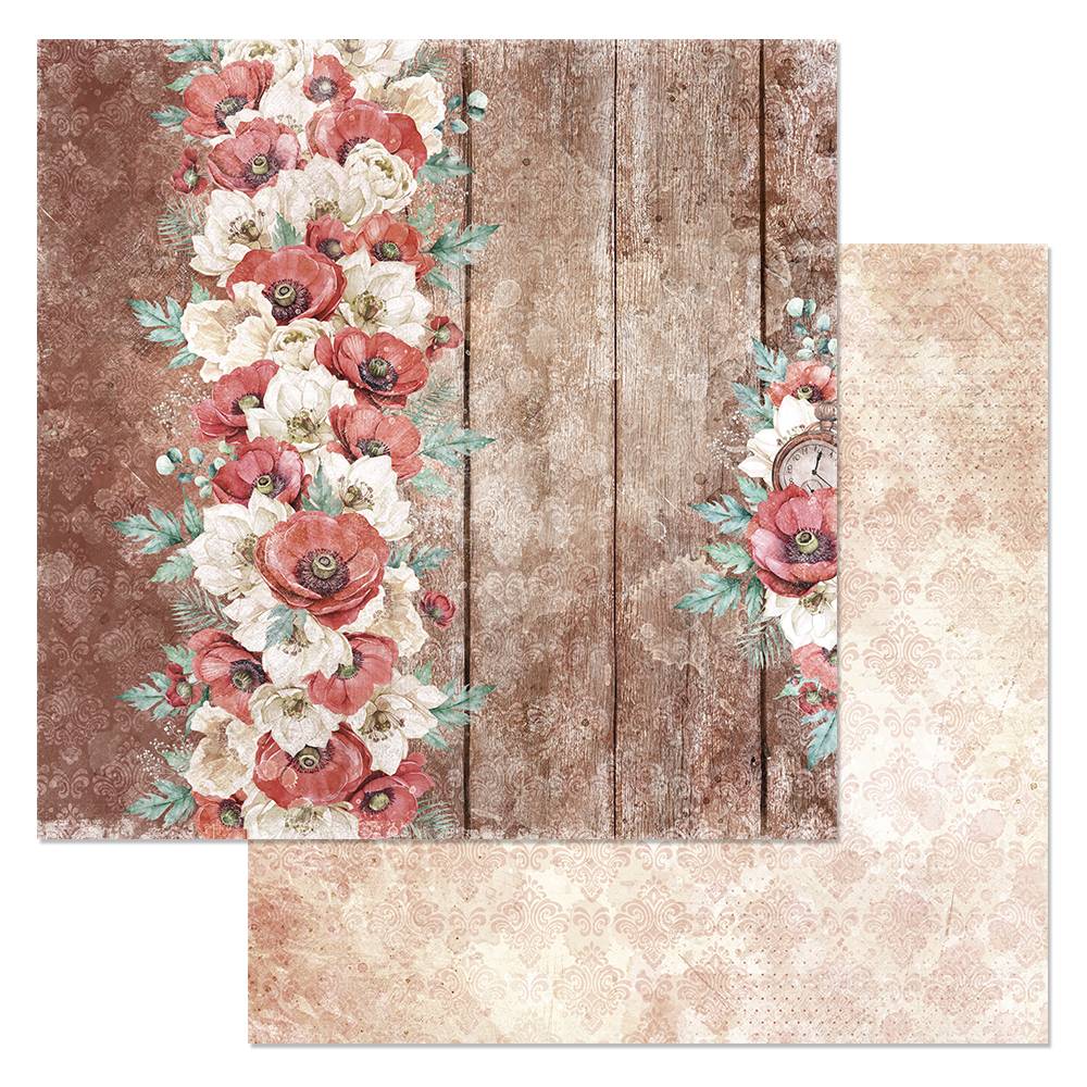 Бумага "Багряный винтаж. Маков цвет" (ScrapMania)