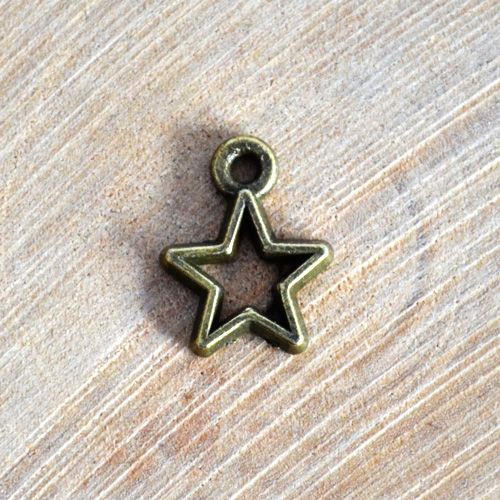 Подвеска металлическая "Звезда", цвет бронзовый