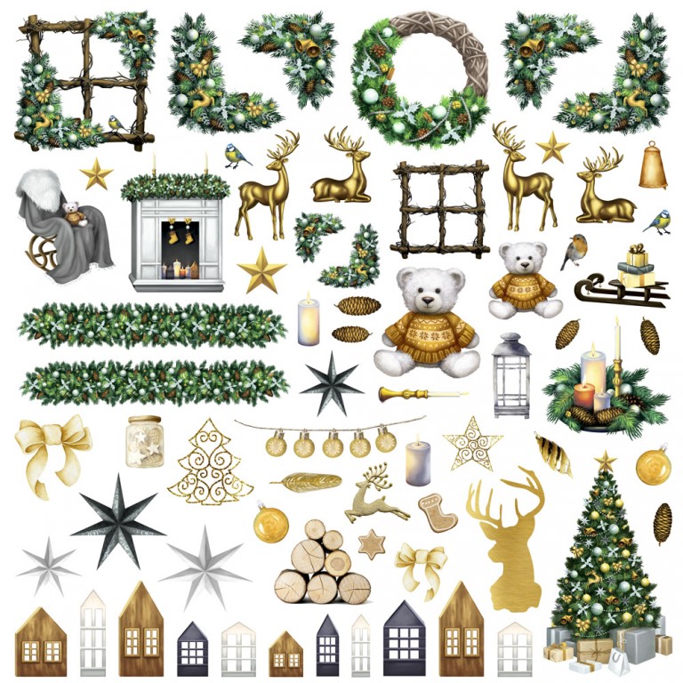 Бумага "Сканди Новый Год. Картинки" (ScrapMania)