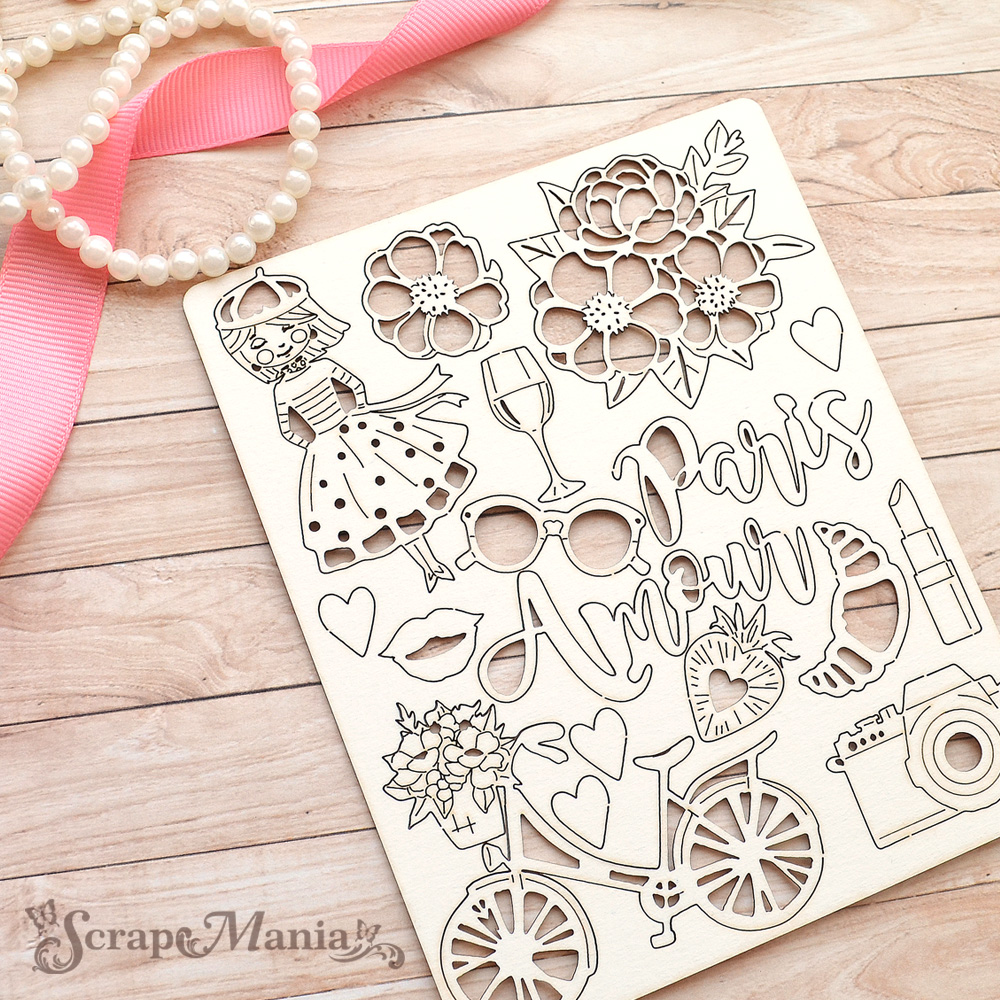 Чипборд "Каникулы в Париже" (ScrapMania)