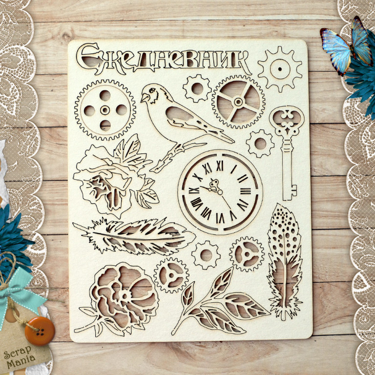 Чипборд "Девичья тайна. Ежедневник" (ScrapMania)