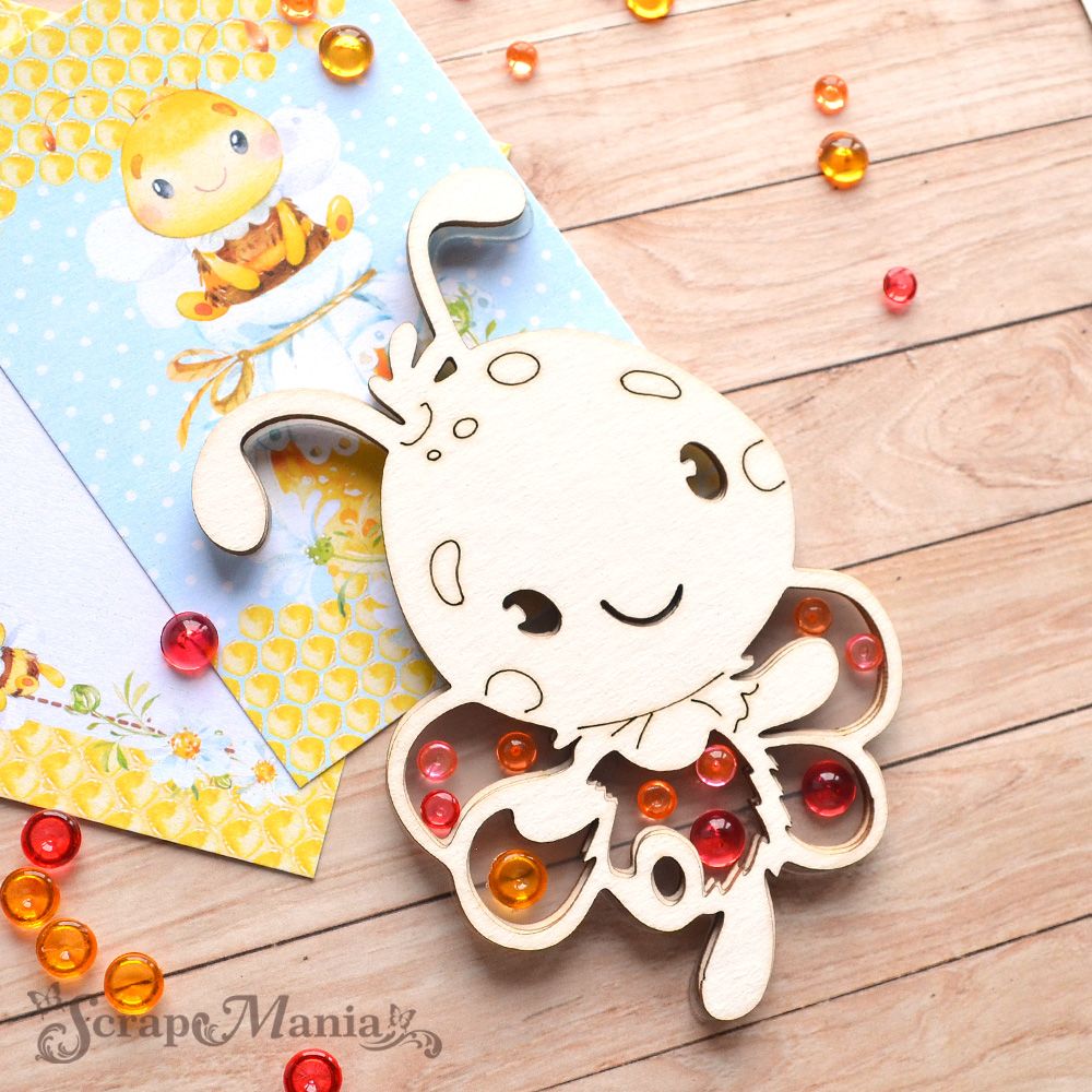 Шейкер "Пчелки", правый большой (ScrapMania)