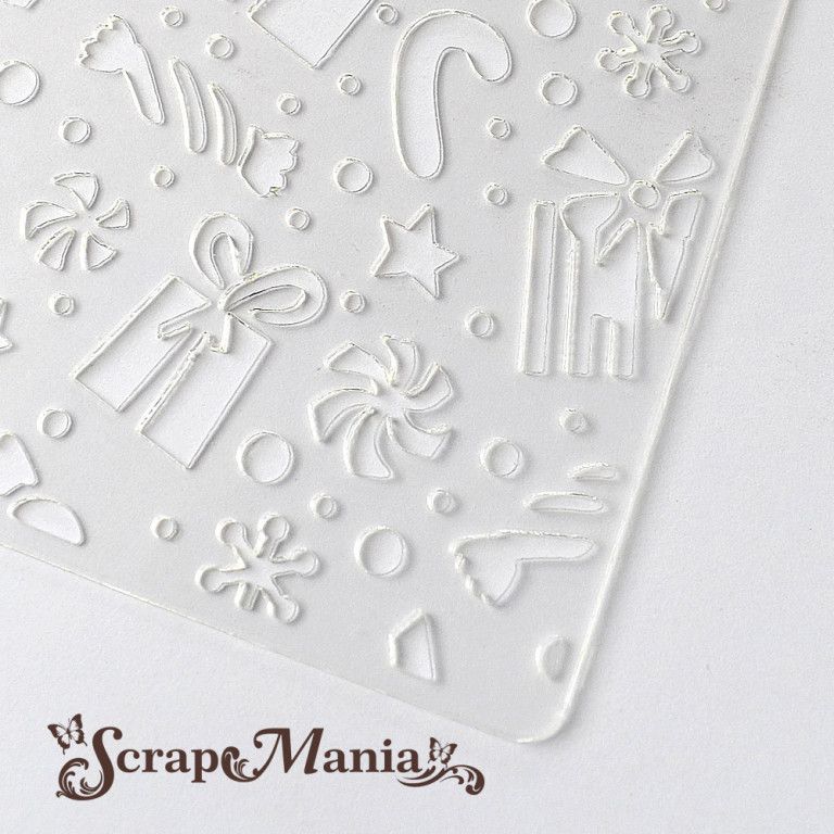 Трафарет 15х18 см "Снеговички. Подарки" (ScrapMania)