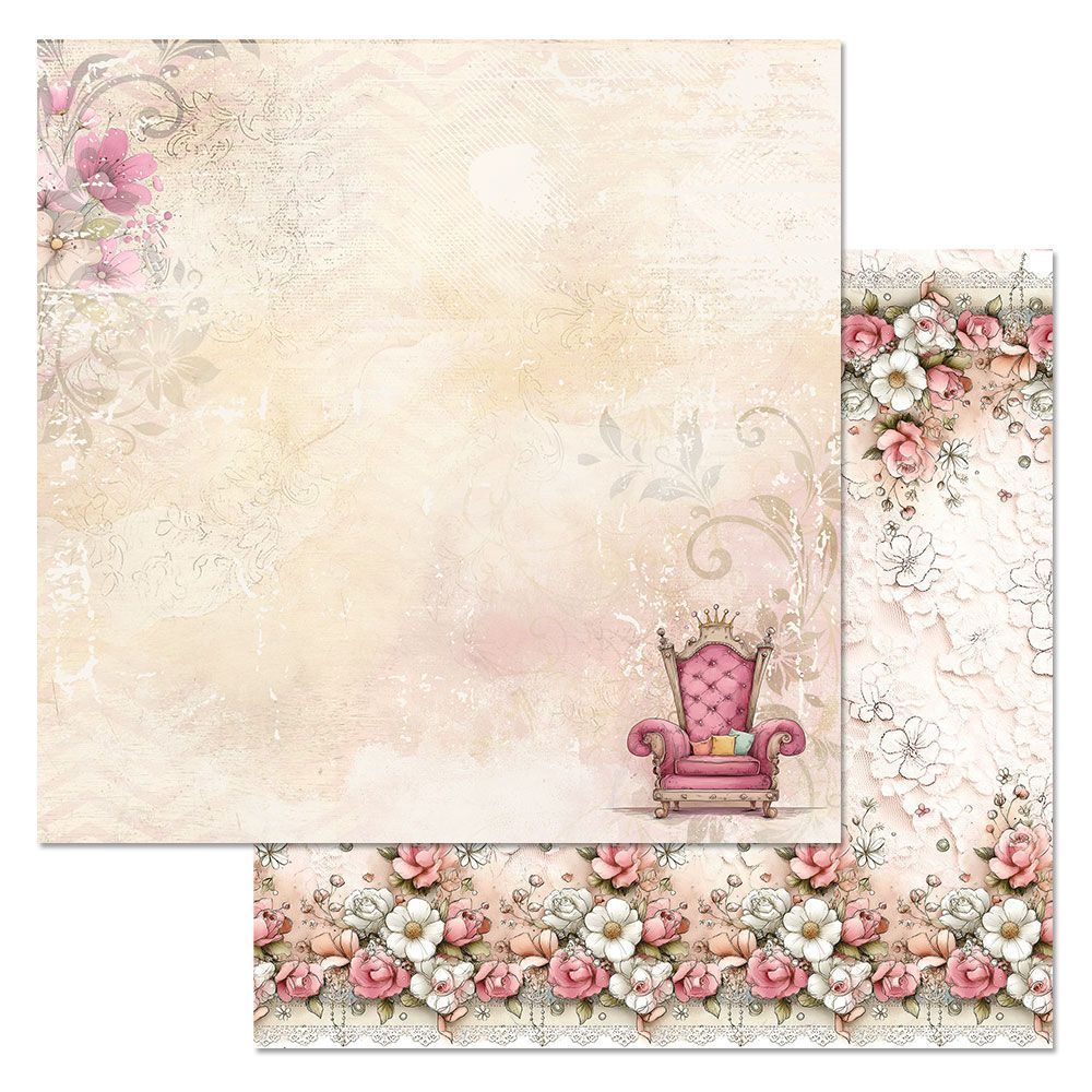 Набор бумаги 20х20 см "Маленькая королева", 12 листов (ScrapMania)