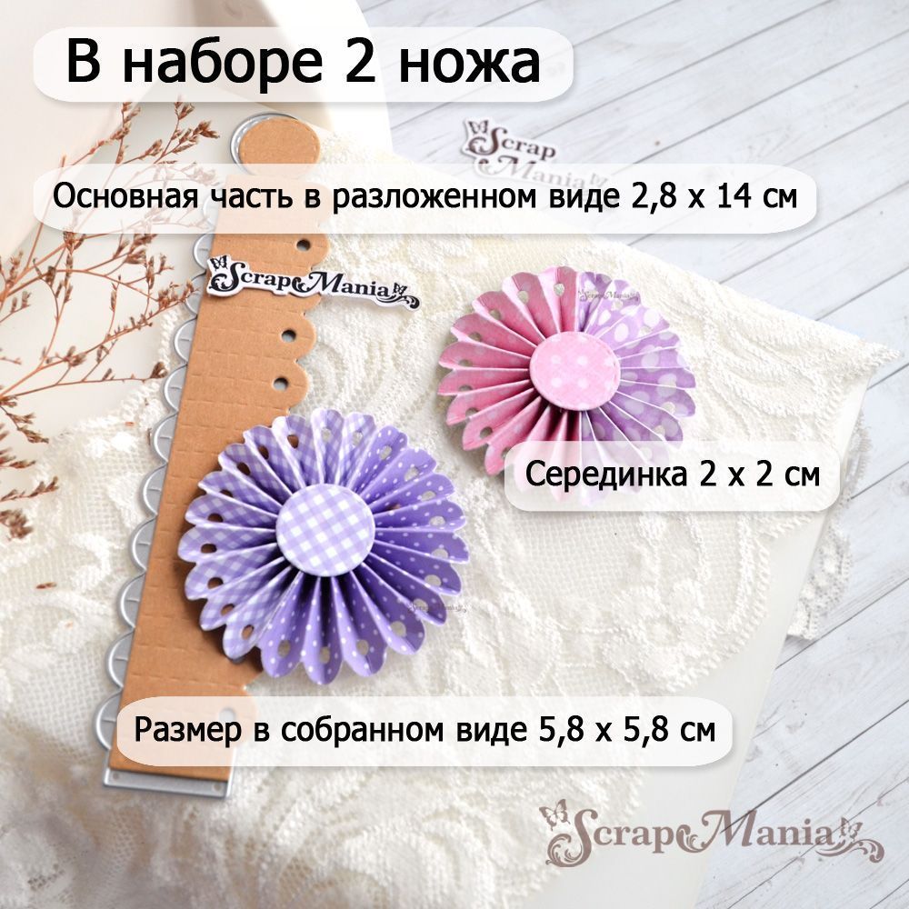 Нож "Розетка. Круг", 2,8х14 см (ScrapMania)