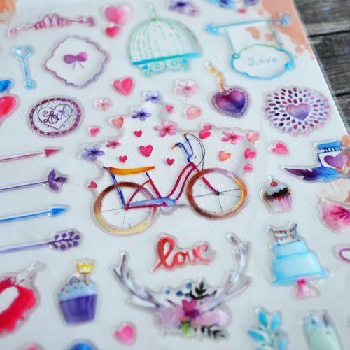 Наклейки мягкие 12х23 см "Любовь"