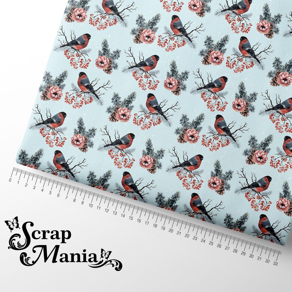 Отрез ткани 75х50 см "Новогоднее счастье" (ScrapMania)