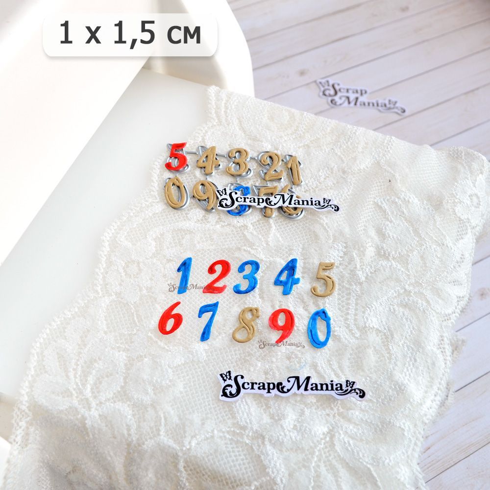 Нож "Цифры. Пухлые", 3,5х6 см (ScrapMania)