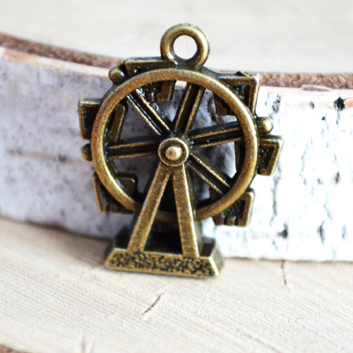 Подвеска металлическая "Колесо обозрения", цвет бронзовый