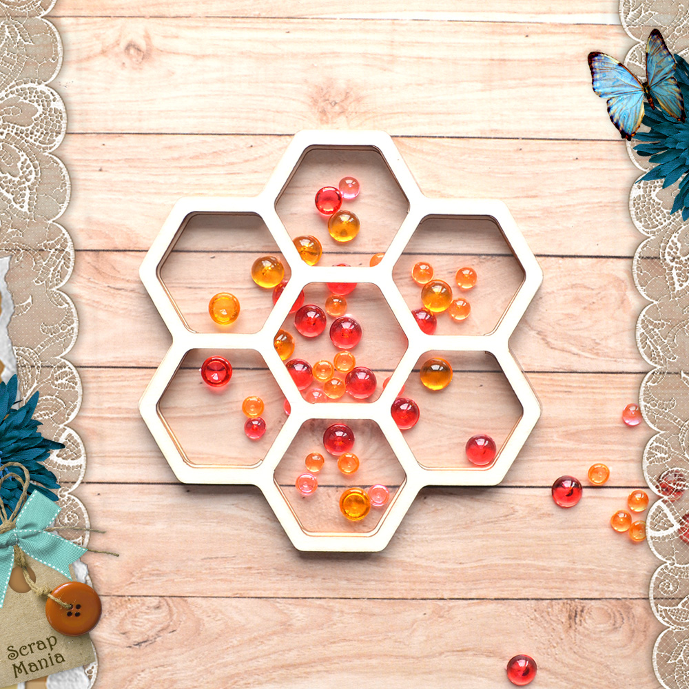 Шейкер "Пчелки. Соты большие" (ScrapMania)