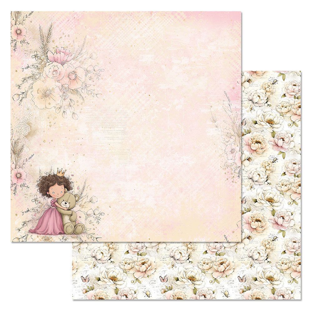 Набор бумаги 20х20 см "Маленькая королева", 12 листов (ScrapMania)