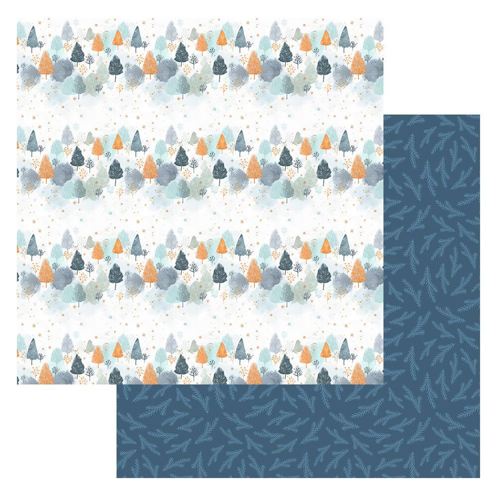 Бумага "Снежинки-мандаринки. Зимняя роща" (ScrapMania)