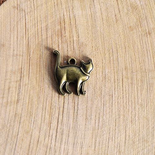 Подвеска металлическая "Кошка", цвет бронзовый