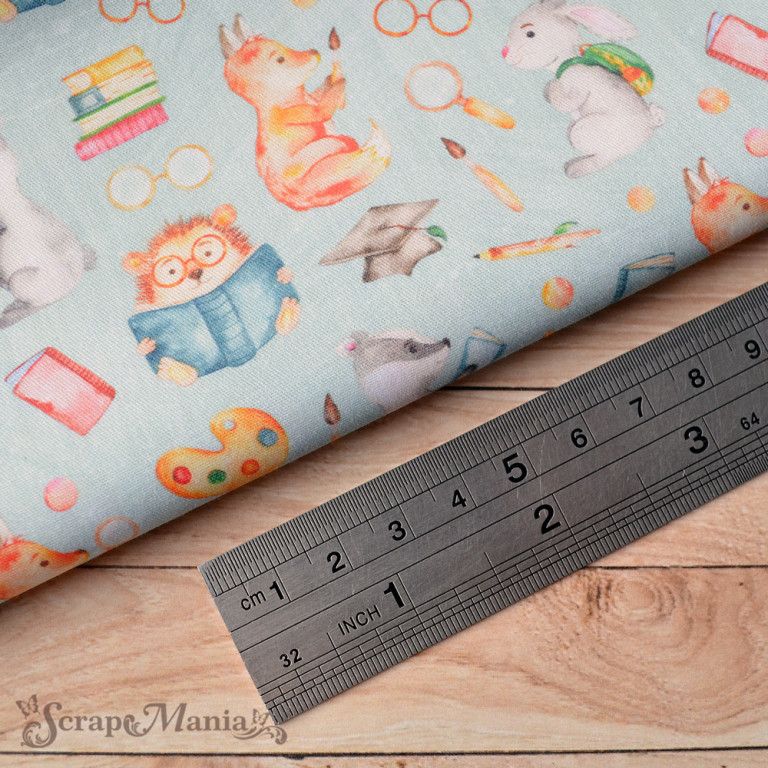 Отрез ткани 75х50 см "Первоклашка. Ученики" (ScrapMania)