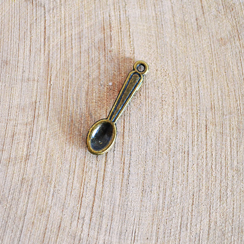 Подвеска металлическая "Ложка", цвет светлая бронза