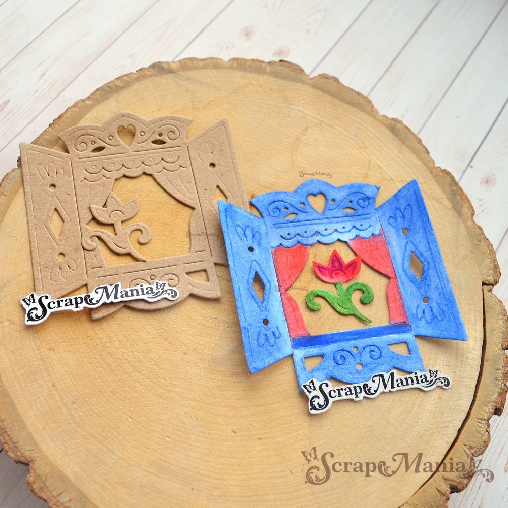 Нож "Русские сказки. Окно со шторками", 7,5х7,5 см (ScrapMania)