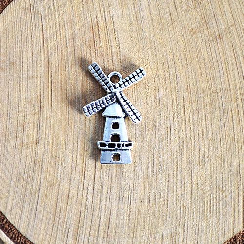 Подвеска металлическая "Мельница", цвет серебряный