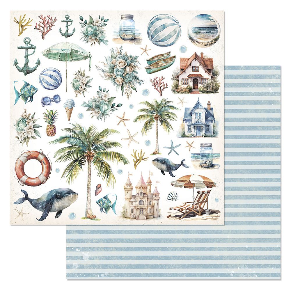 Бумага "Тропический рай. Детали" (ScrapMania)